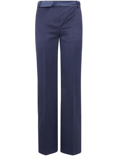 Attico Pants Tailored Belt Trousers In Black