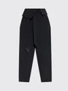 Attico Wrap-effect Belted Trousers In Black