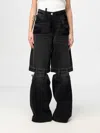 Attico High-rise Wide-leg Jeans Cut-out Detailing In Schwarz
