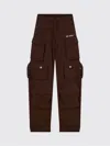 Attico Cotton Jersey Cargo Sweatpants In Brown