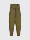 Attico Gabardine Long Pants In Green