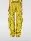 Attico Fern Wide-leg Cargo Jeans In Hazel