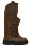 Attico 35mm Passeggiata Suede Knee-high Boots In Brown