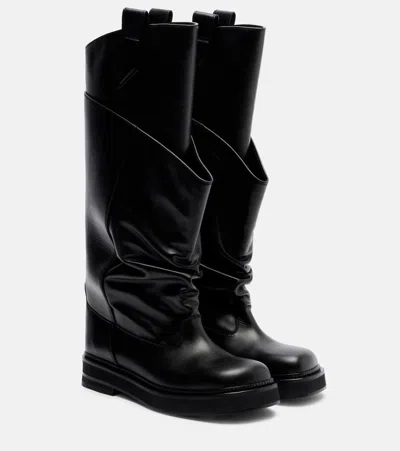 ATTICO PASSEGGIATA皮革战地靴