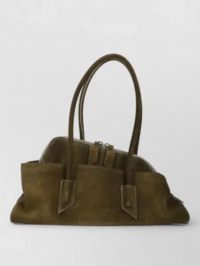 ATTICO PASSEGIATA SMALL SCULPTURAL SUEDE TOTE BAG