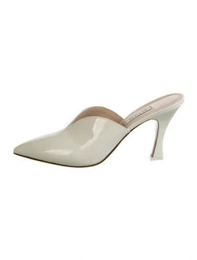 Pre-owned Attico Patent Leather Mules In Neutral