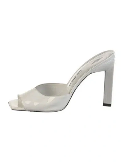 Pre-owned Attico Patent Leather Mules In White
