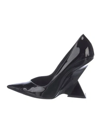 Pre-owned Attico Patent Leather Pumps In Blue