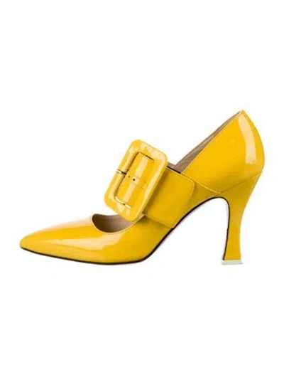 Pre-owned Attico Patent Leather Pumps In Yellow