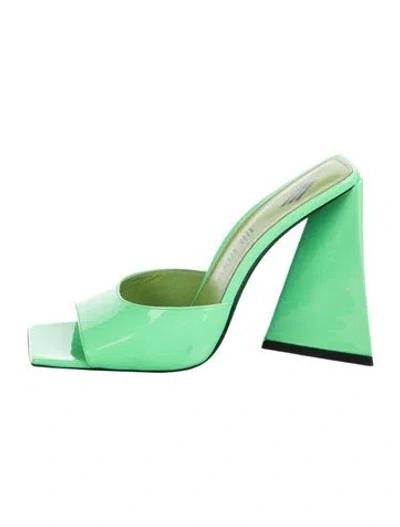 Pre-owned Attico Patent Leather Sandals In Green
