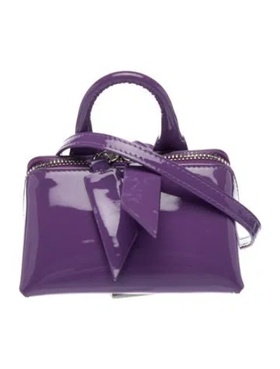 Pre-owned Attico Patent Leather The 's Friday Mini W/ Tags In Purple