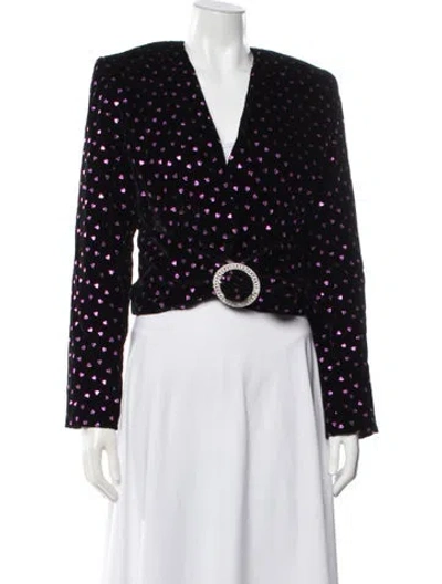 Pre-owned Attico Patterned Jacket In Black
