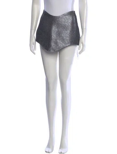 Pre-owned Attico Patterned Mini Skirt In White