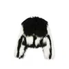 Attico Patterned Shearling Jacket In Multi