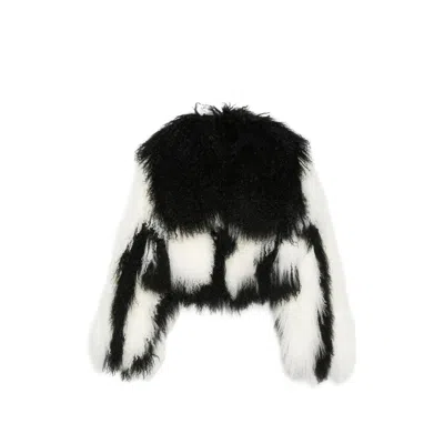 ATTICO PATTERNED SHEARLING JACKET