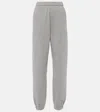 Attico Penny Logo-appliqué Cotton Track Pants In Grey
