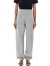 Attico Penny Logo-appliqué Cotton Track Pants In Grey