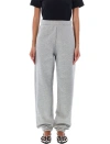 Attico Penny Logo-appliqué Cotton Track Pants In Grey