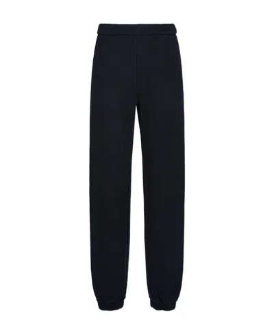 Attico Penny Logo-embossed Cotton Track Pants In Black