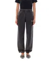Attico Jogging Pants With Elastic Cuffs And Waistband In Grey