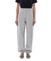 Attico Penny Logo-appliqué Cotton Track Pants In Grey