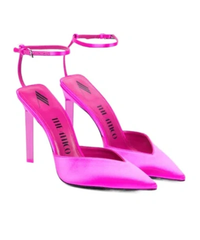 Attico Perine 105 Satin High-heeled Sandals In Multi