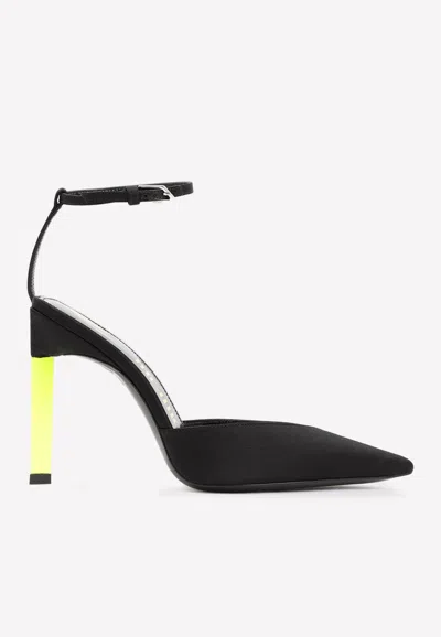 Attico Perine 150 Buckled Pumps In Leather In Black