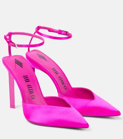 Attico Perine Satin Pumps In Fuchsia