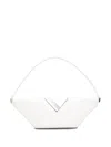 Attico Piccola Leather Shoulder Bag In White