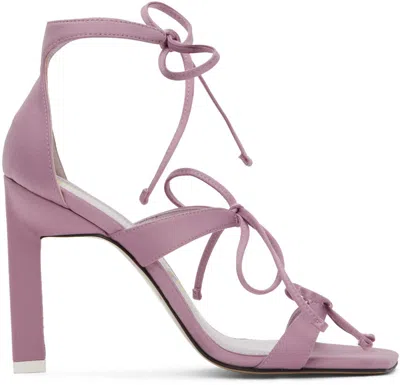 Attico Pink Aria Heeled Sandals In 134 Dusty Pink