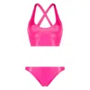 Attico Crossover-strap Bikini Set With Embroidered Logo