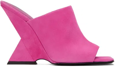 Attico Pink Cheope Heeled Sandals In 168 Fluo Pink