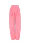 Attico Wide-leg Cotton Blend Pant With Zebra Motif In 119