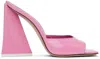 Attico Devon Patent Leather Mules In 315 Light Pink