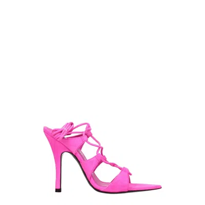 Attico Pink Leather Sandal