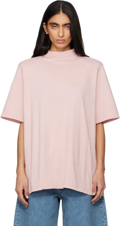Attico Pink Padded Shoulder T-shirt