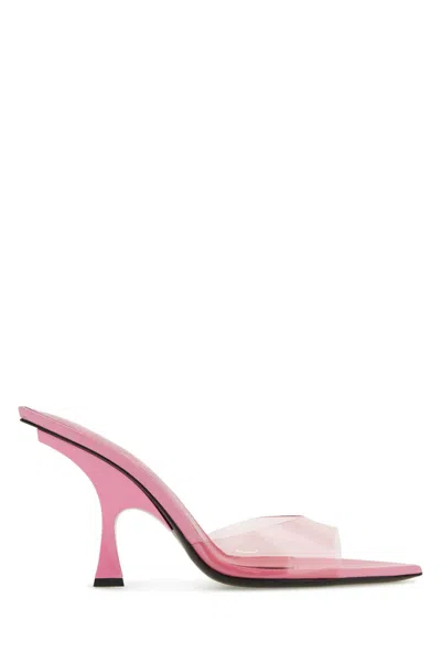 Attico Ester 100mm Leather Mules In Light Rose