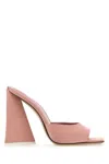 Attico Devon 110mm Satin Mules In Pink
