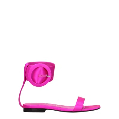 Attico Pink Satin Sandal