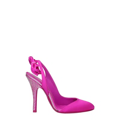 Attico Pink Satin Sandal