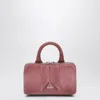 Attico Mini Friday Suede Top Handle Bag In Pink