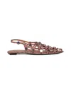 Attico Mud Coloured Grid Ballerina