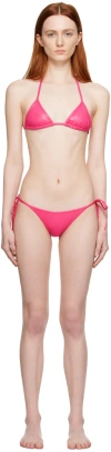 Attico Triangle Bikini In 008 Fuchsia
