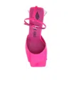 Attico Piper 85 Patent Leather Sandals In Pink
