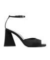Attico The  Woman Sandals Black Size 9 Textile Fibers In Black