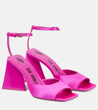Attico The  Piper Satin Heel Sandals In Fuchsia