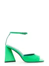 Attico Fluorescent Pink Slingback With Pyramid Heel And Square Toe