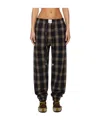 Attico Brushed Check-pattern Trousers In Multi