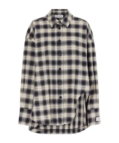 Attico Checked Jacket Collared Neck Long Sleeves In Multi