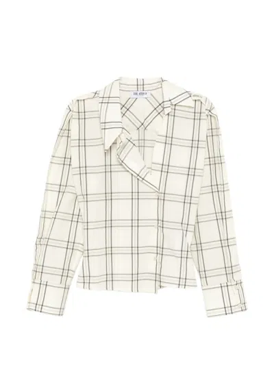 Attico White And Black Shirt In Neutral